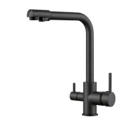 Смеситель для кухни с подключением фильтра FRUD R43053-7, черный