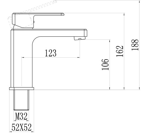 Смеситель для раковины Savol S-600701, хром