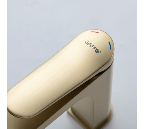 Смеситель для раковины Gappo G1010-3, золотой сатин