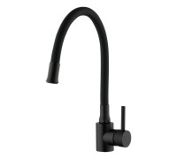 Смеситель для кухни с гибким изливом FRAP F40994-6, черный