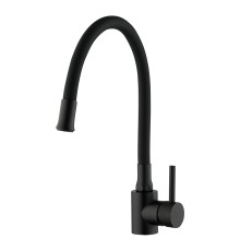 Смеситель для кухни с гибким изливом FRAP F40994-6, черный