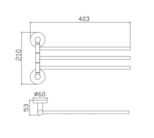 Полотенцедержатель Haiba HB8313, сталь