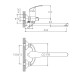 Смеситель для ванны Cron CN2321, хром
