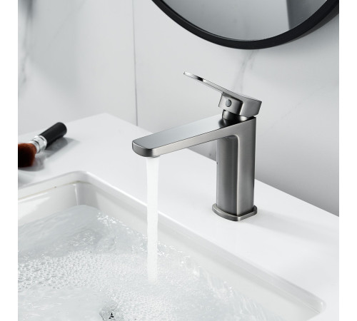 Смеситель для раковины Raffine F0199T, оружейная сталь