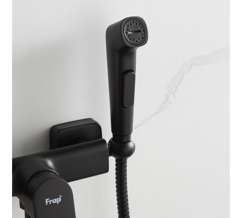 Гигиенический душ со смесителем FRAP F7586-6, черный