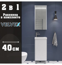 Тумба с раковиной подвесная Velvex Klaufs tp.KLA.COM.40.1D, 40 см