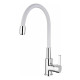 Смеситель для кухни с гибким изливом Esko Coral CL 519 W, хром/белый