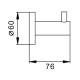 Крючок для ванной комнаты FRAP F30205, черный