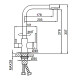 Смеситель для кухни с подключением фильтра FRUD R43053-5, сатин