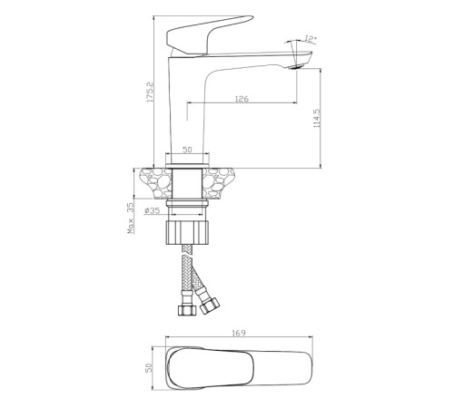 Смеситель для раковины WesnaArt ASTRA AST19-210, хром