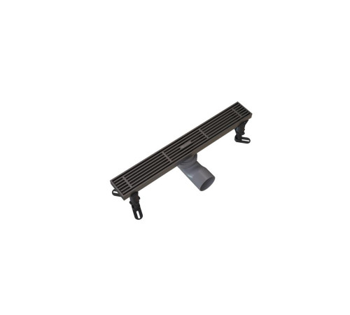Душевой трап линейный Knotlor SDRW0400LGM, вороненая сталь