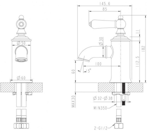 Смеситель для раковины Bravat Art F175109C, хром