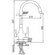 Смеситель для кухни с гибким изливом и подключением фильтра FRAP F4396-3, золотой сатин