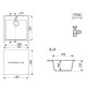 Кухонная мойка Ulgran Quartz Forte 505-04, платина