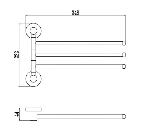 Полотенцедержатель Savol S-005603C, матовое золото
