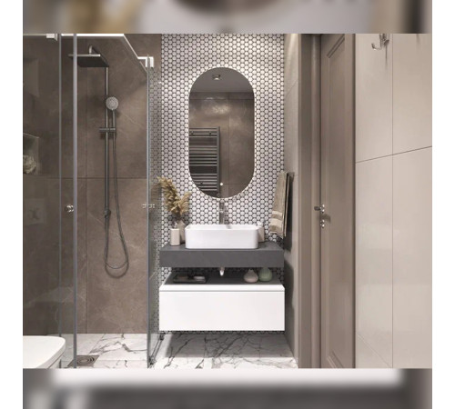 Тумба подвесная без столешницы Velvex Unit tp.UNI.80.1Y белый глянец, 80 см