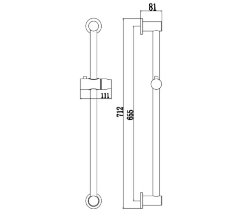 Душевая штанга Fmark FS90166, хром
