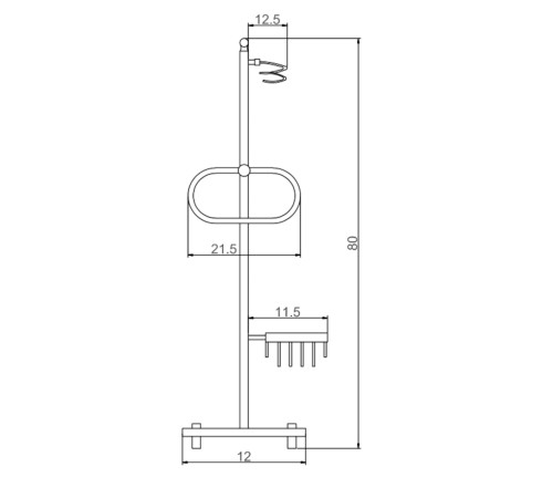 Напольная стойка Savol S-00A05, хром