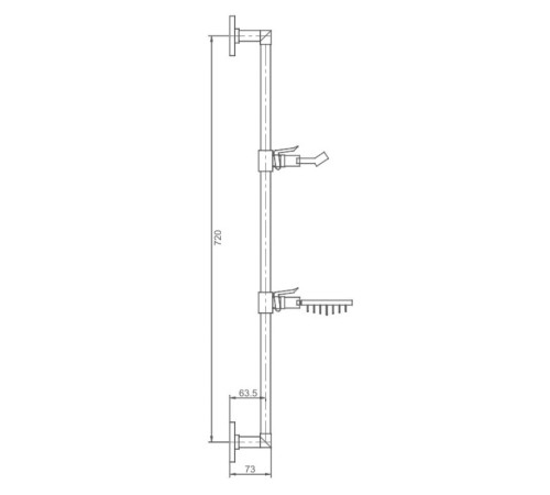 Душевая штанга Haiba HB8008, хром