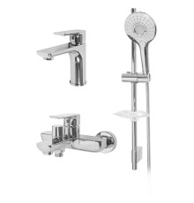 Набор для ванны 3 в 1 Hansberge H7099C, хром