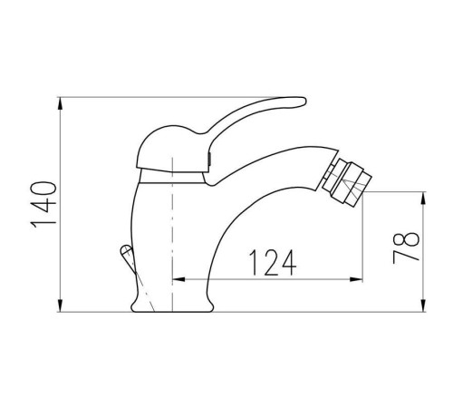 Смеситель для биде Rav Slezak LABE L045.5SM, бронза