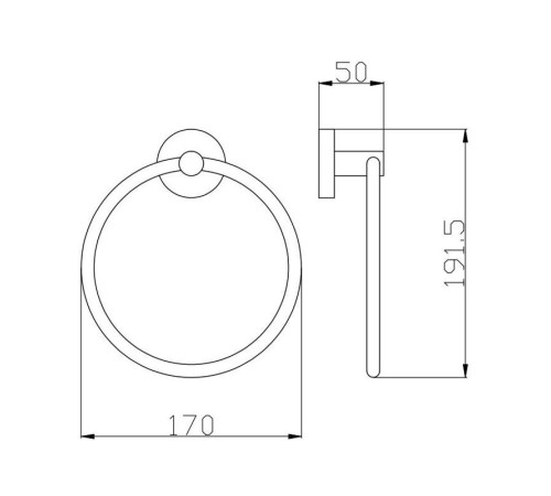 Кольцо для полотенец Rav Slezak COLORADO COA0104SM, бронза