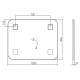 Зеркало RAVAL Призма Prz.02.1000x800/W/RL, 100 см