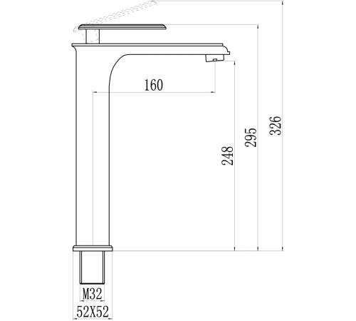 Смеситель для раковины Savol S-600101TG, хром