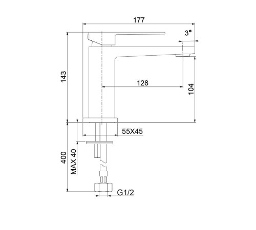 Смеситель для раковины Webert Pegaso PE830102015SSE, хром