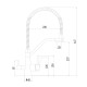 Смеситель для кухни с подключением к фильтру Fmark FS0762Q, графит
