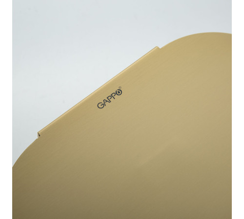 Держатель для туалетной бумаги с полочкой GAPPO G30703-3, золотой сатин