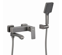 Смеситель для ванны FRAP F3276-9, оружейная сталь
