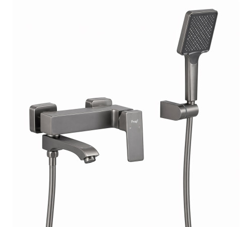 Смеситель для ванны FRAP F3276-9, оружейная сталь