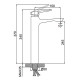 Смеситель для раковины высокий Frap F1052-66, черный