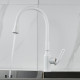 Смеситель для кухни с гибким изливом Raffine F303C-1, белый