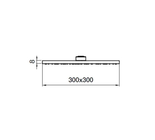 Верхний душ Webert AC1013015STEEL, хром
