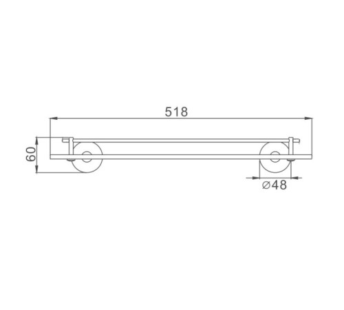 Полка стеклянная D-Lin D260111, черный