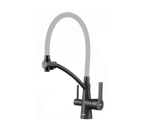 Смеситель для кухни с подключением к фильтру Savol S-L1805H-04, черный