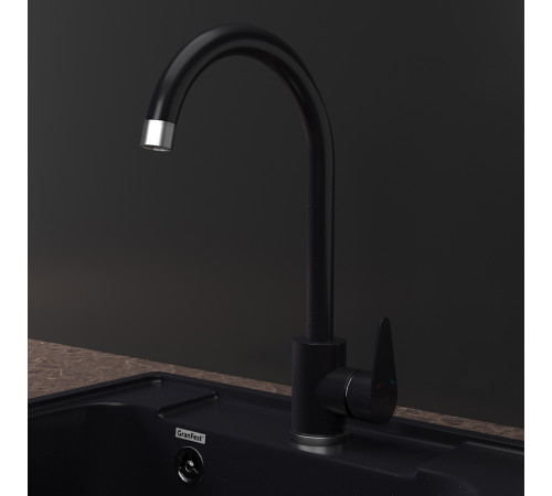 Смеситель для кухни GranFestGF-Z-5412, черный