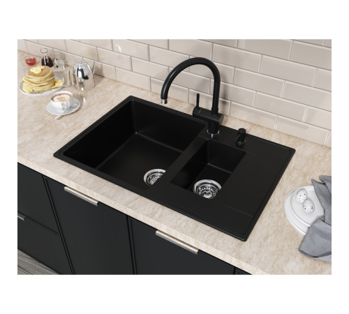 Кухонная мойка Grandex Aqua Topline 600114, черный