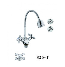 Смеситель для кухни с гибким изливом D-Lin D153825-T, хром