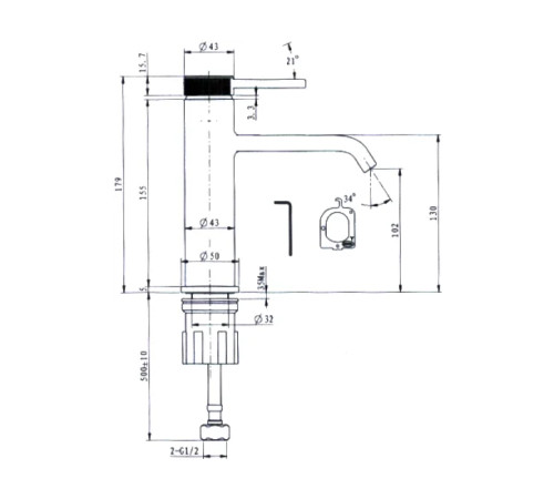 Смеситель на раковину SMARTFLOW SMF0102-A01CP, хром