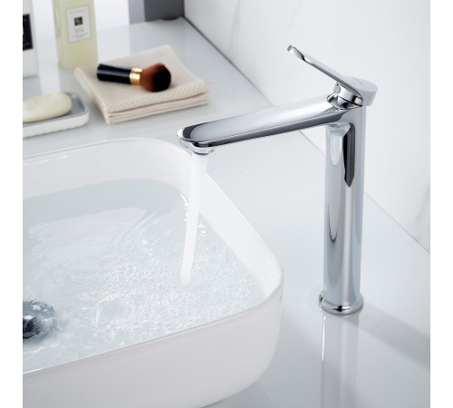Смеситель для раковины высокий Shevanik S4311, хром