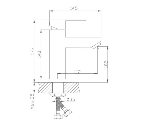 Смеситель для раковины Haiba HB10801, сатин