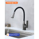 Смеситель для кухни с гибким изливом Prohanss P61.4406.09, графит