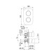 Смеситель для душа встраиваемый Webert ONE-B NB880601015, хром