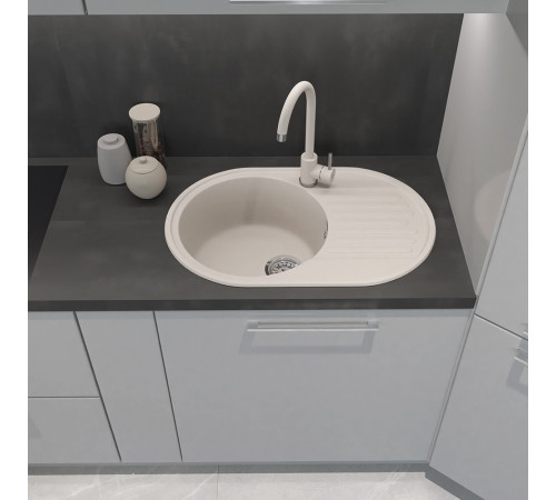 Смеситель для кухни GranFest Z-5410, белый
