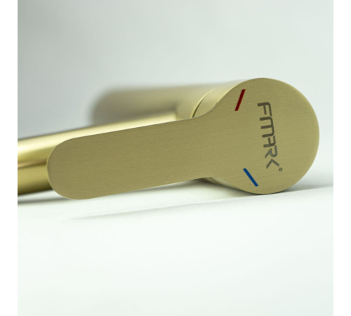 Смеситель для раковины Fmark FS8211C, матовое золото