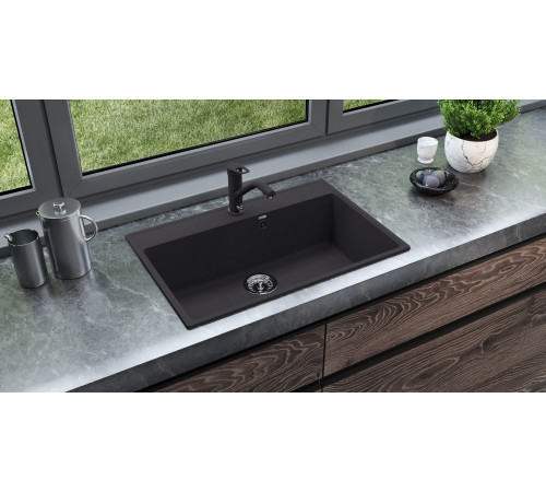 Кухонная мойка Ulgran Quartz Forte 760-07, уголь