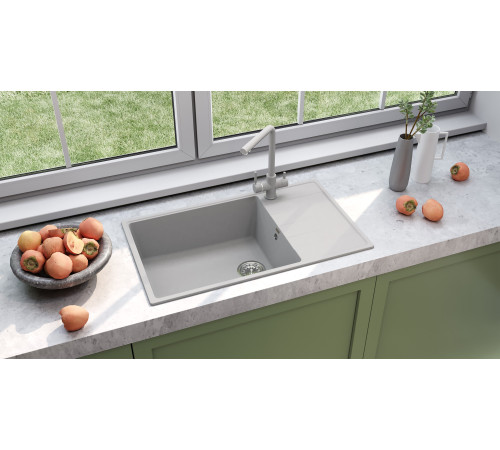 Кухонная мойка Ulgran Quartz Prima 860-04, платина